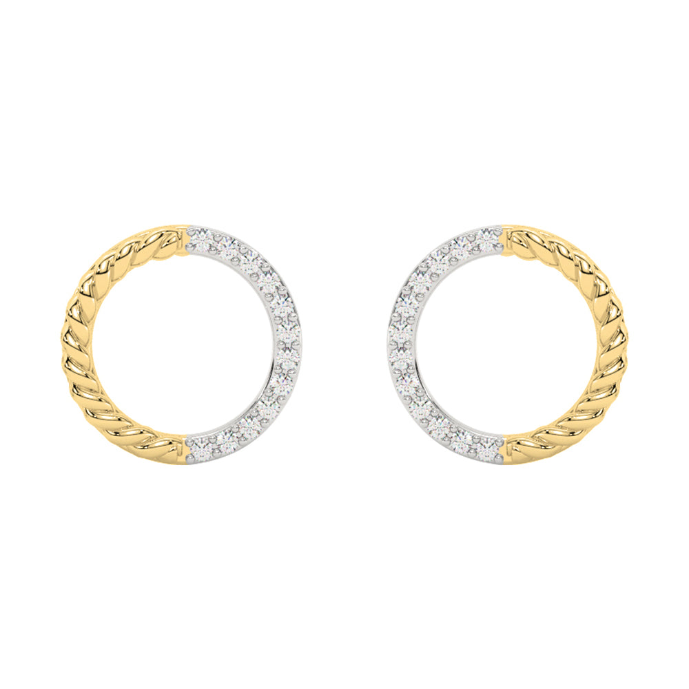 14Kt Yellow Gold Diamond 1/20Ctw Earring