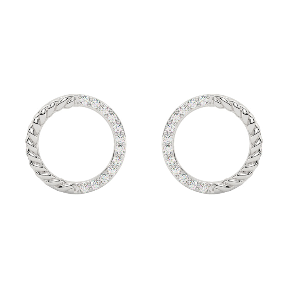 14Kt White Gold Diamond 1/20Ctw Earring