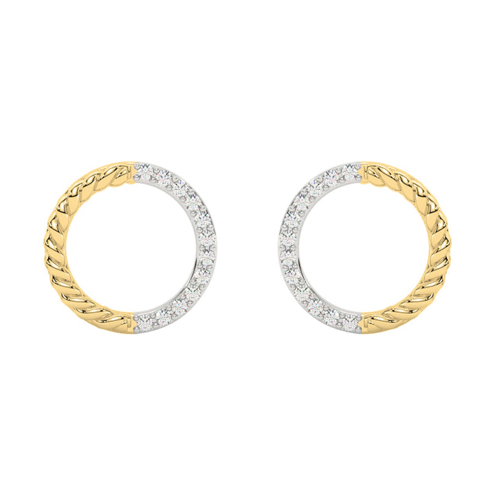 14Kt Yellow Gold Diamond 1/20Ctw Earring
