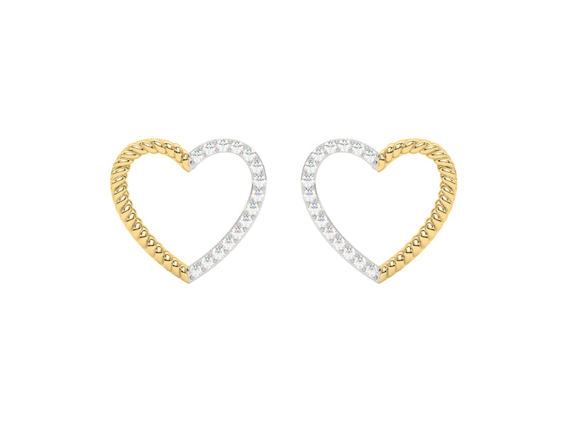 14Kt Yellow Gold Diamond 1/20Ctw Earring