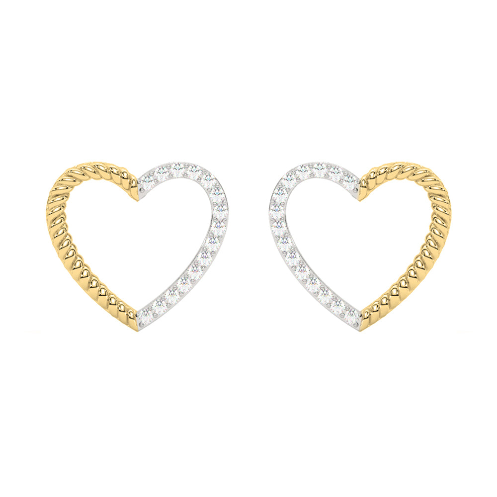 14Kt Yellow Gold Diamond 1/20Ctw Earring
