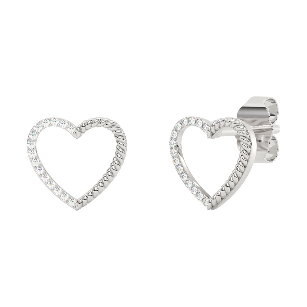 14Kt White Gold Diamond 1/20Ctw Earring