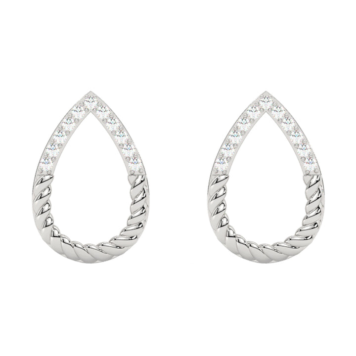 14Kt White Gold Diamond 1/25Ctw Earring