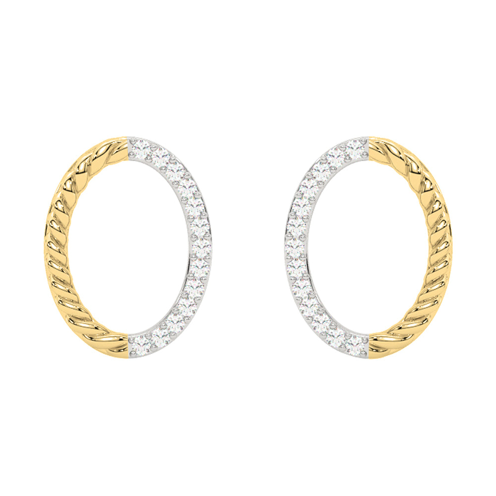 14Kt Yellow Gold Diamond 1/20Ctw Earring