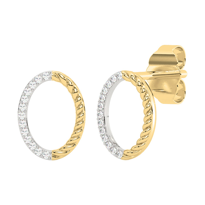 14Kt Yellow Gold Diamond 1/20Ctw Earring