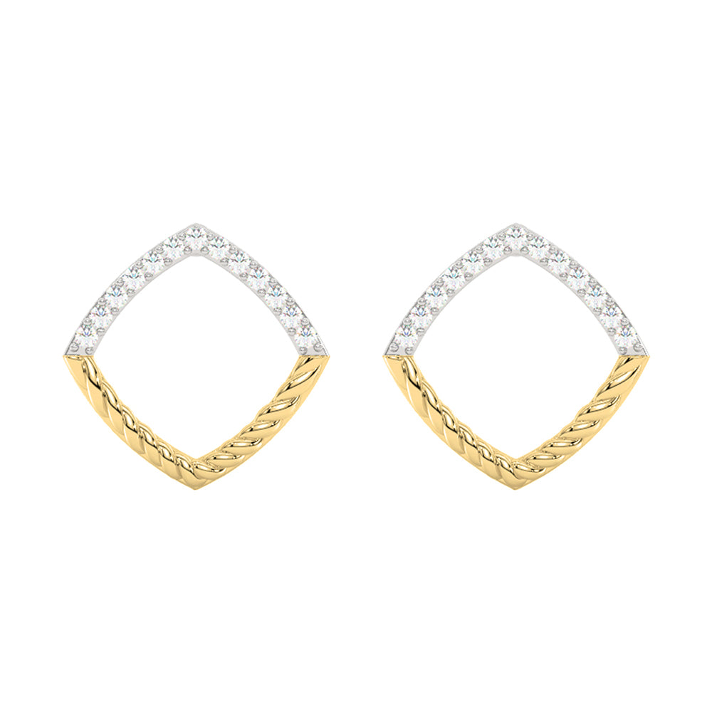 14Kt Yellow Gold Diamond 1/20Ctw Earring