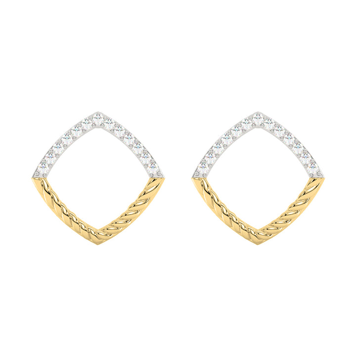 14Kt Yellow Gold Diamond 1/20Ctw Earring