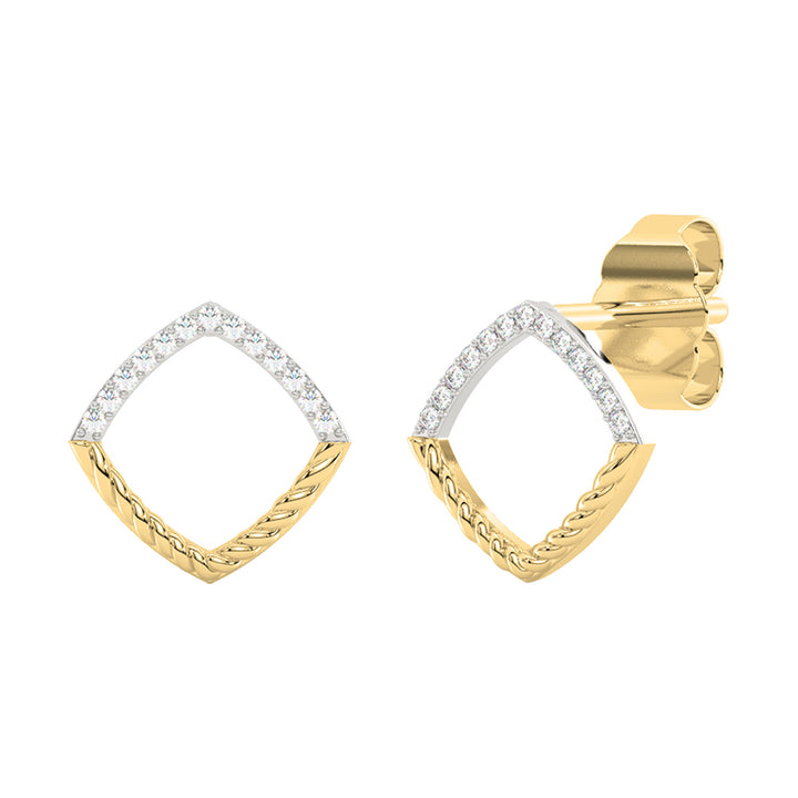 14Kt Yellow Gold Diamond 1/20Ctw Earring
