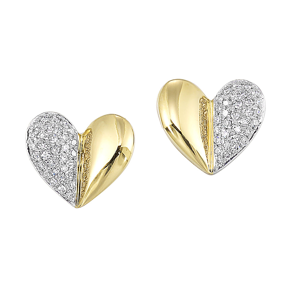 10Kt Yellow Gold Diamond 1/8Ctw Earring