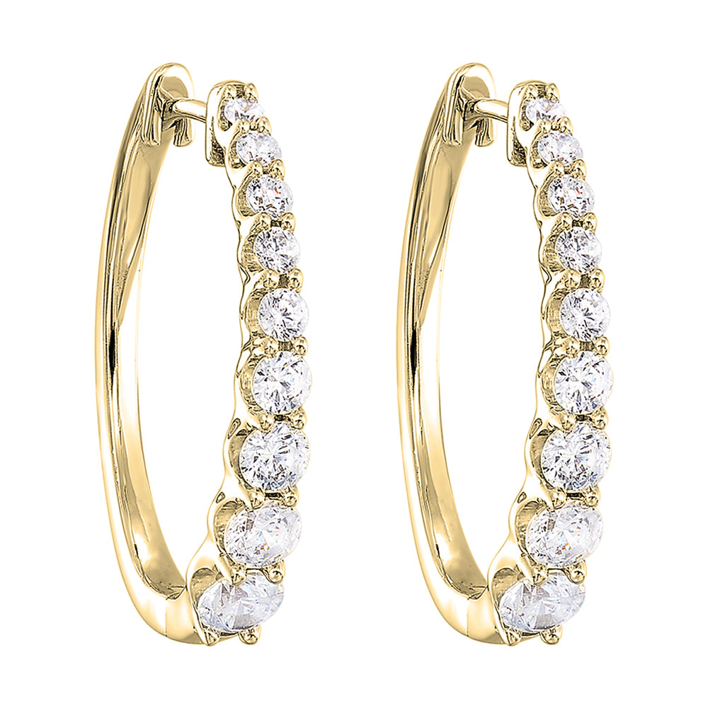 14Kt Yellow Gold Diamond 2Ctw Earring