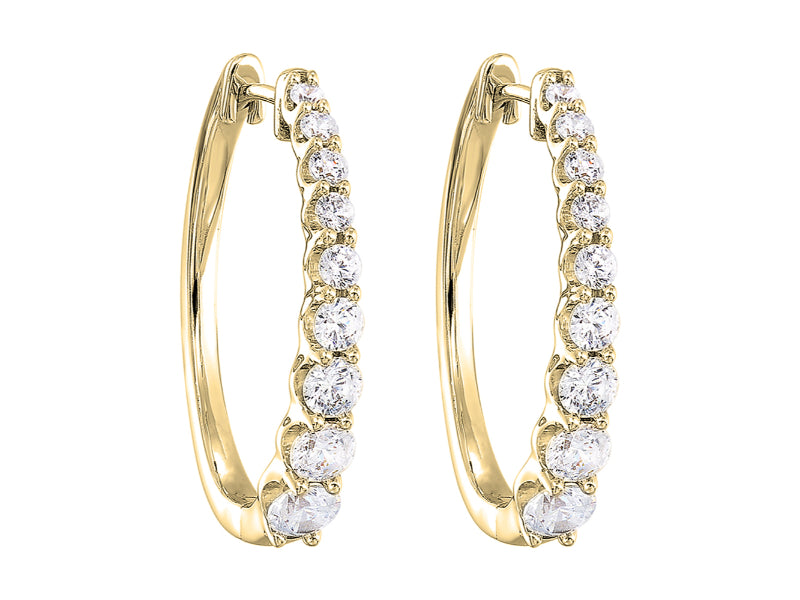 14Kt Yellow Gold Diamond 1/2Ctw Earring