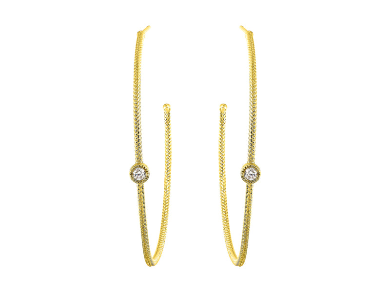 10Kt Yellow Gold Diamond 1/10Ctw Earring