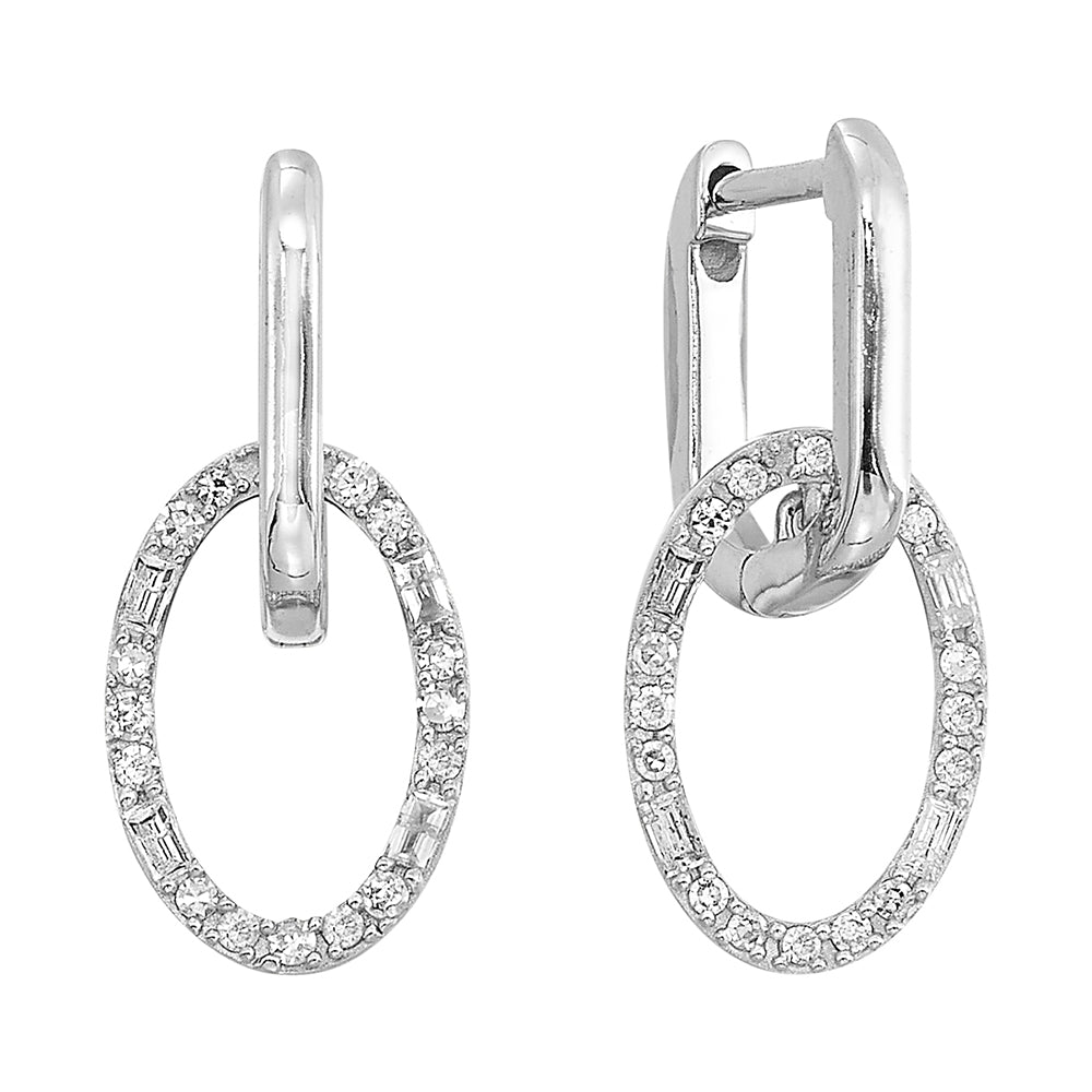 10Kt White Gold Diamond 1/4Ctw Earring