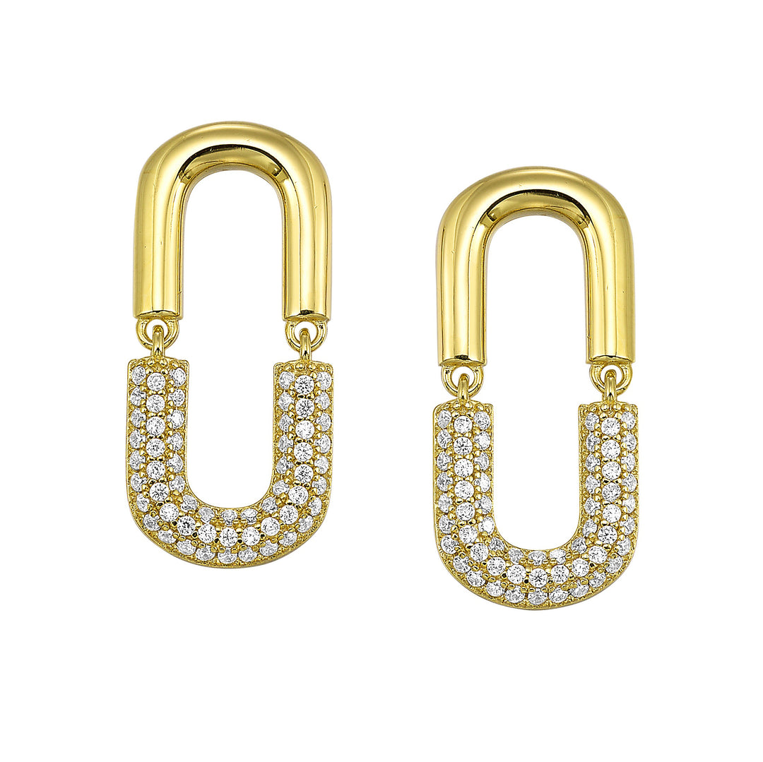 Silver Yellow Earring