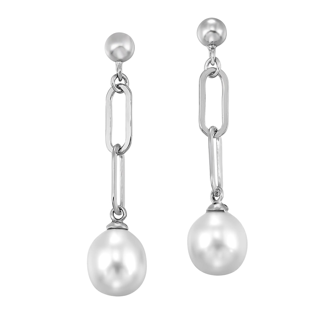 Silver & Pearl Earring