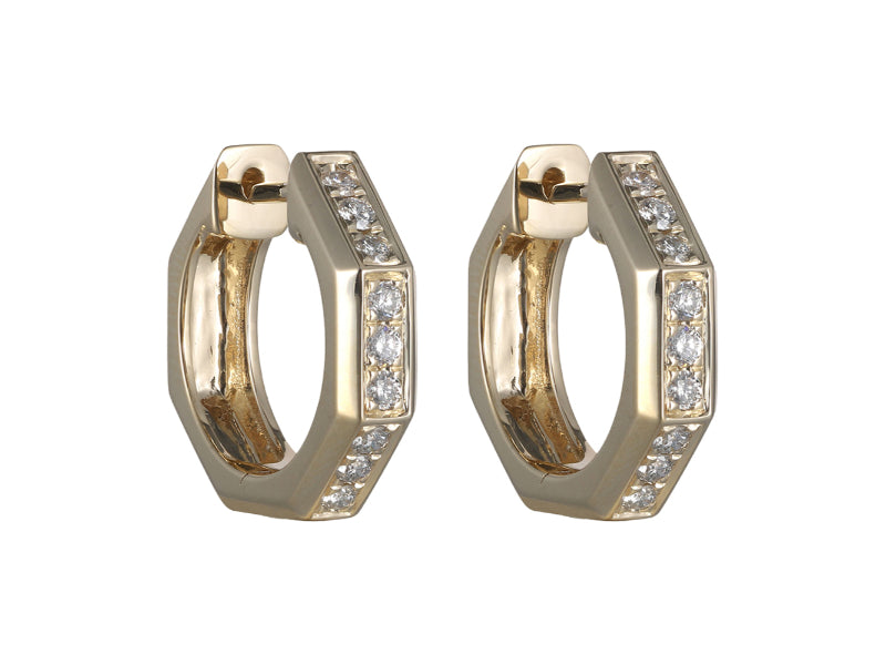 14Kt Yellow Gold Diamond 1/3Ctw Earring