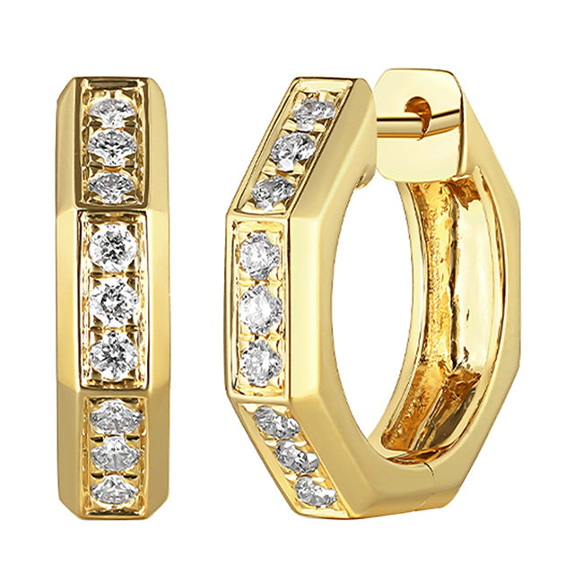 14Kt Yellow Gold Diamond 1/3Ctw Earring