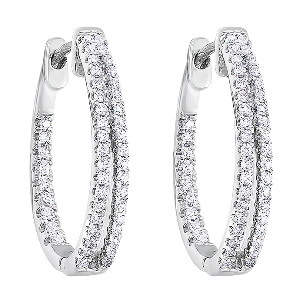 10Kt White Gold Diamond 1/2Ctw Earring