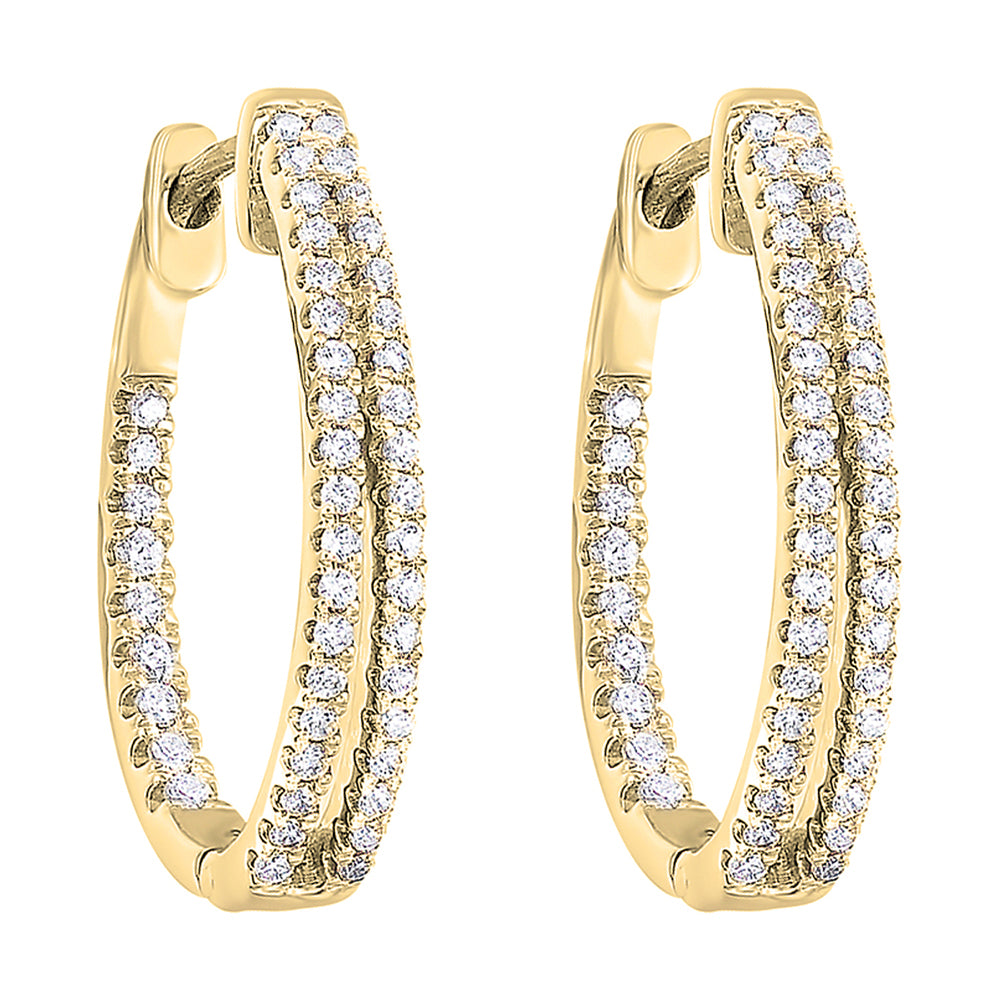 10Kt Yellow Gold Diamond 1/2Ctw Earring