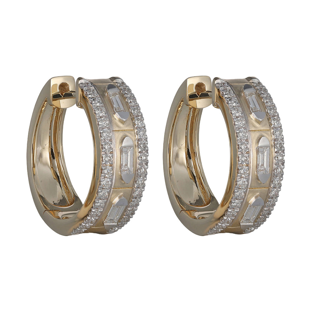 14Kt Yellow Gold Diamond 1/2Ctw Earring