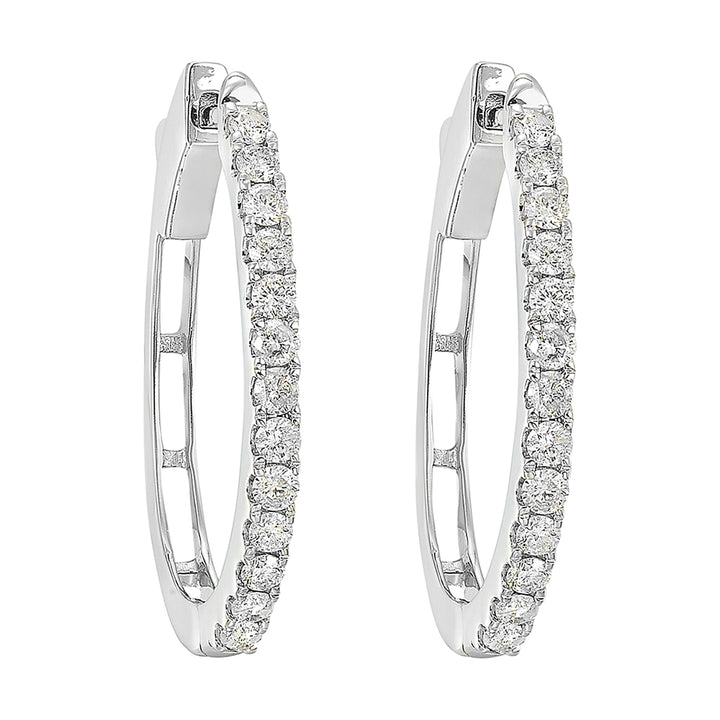 14kt White Gold Diamond 1Ctw Earring