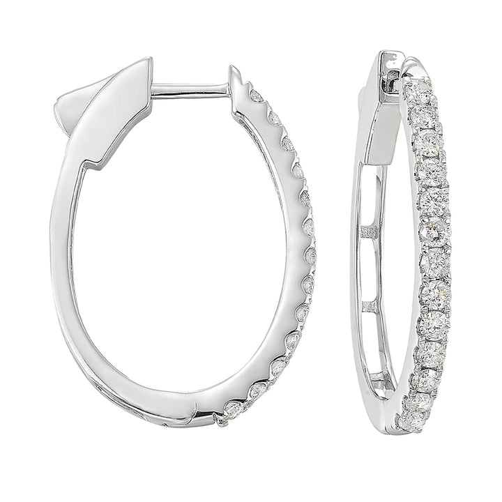 14kt White Gold Diamond 1Ctw Earring