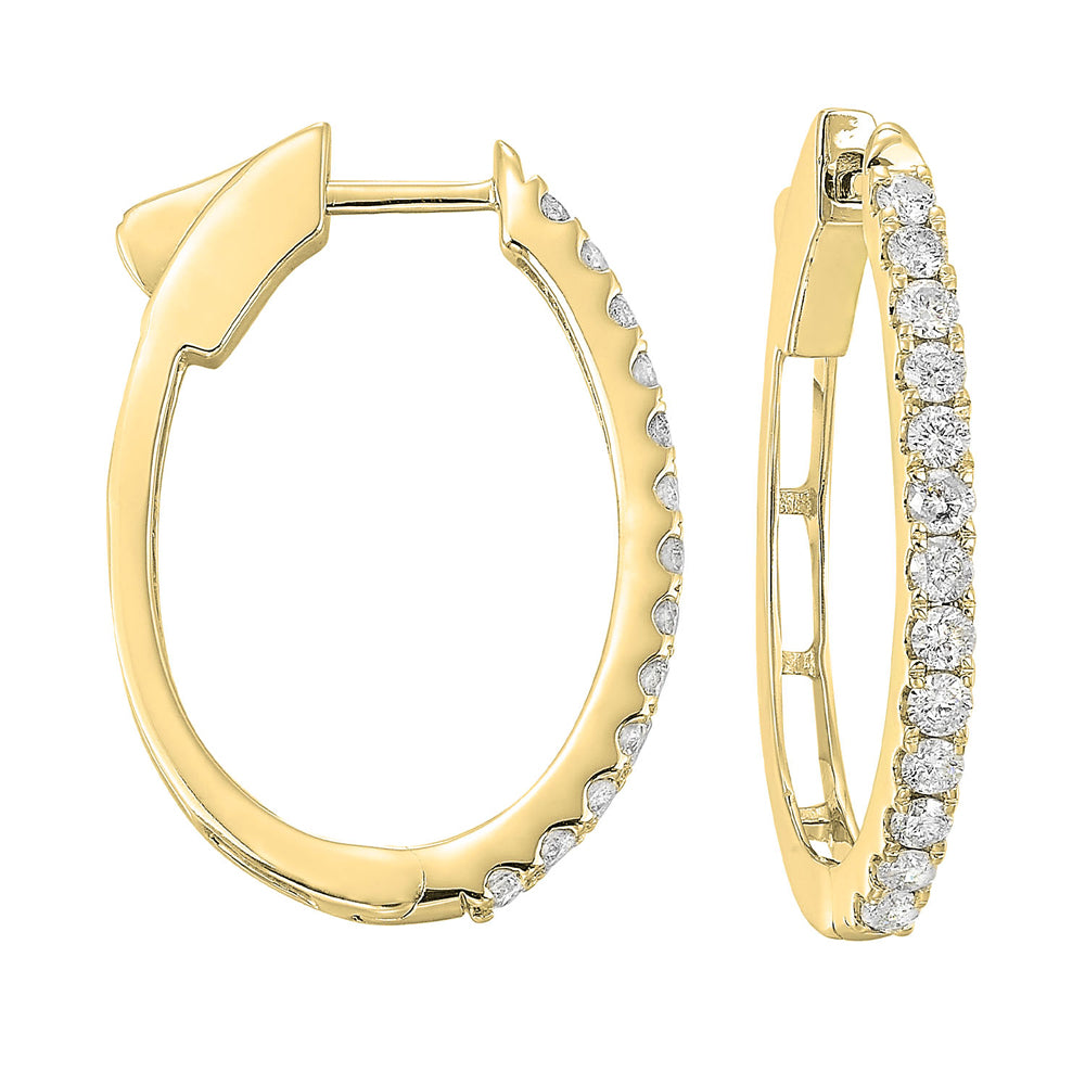 14Kt Yellow Gold Diamond 1/4Ctw Earring