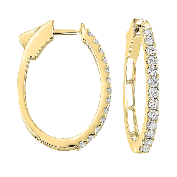 14Kt Yellow Gold Diamond 1/4Ctw Earring