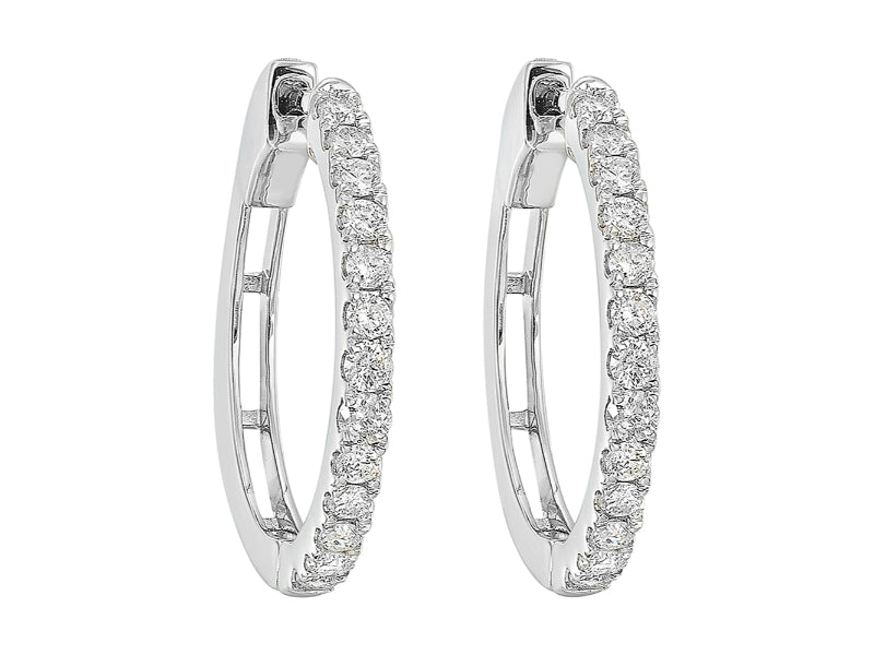 14Kt White Gold Diamond 1/2Ctw Earring