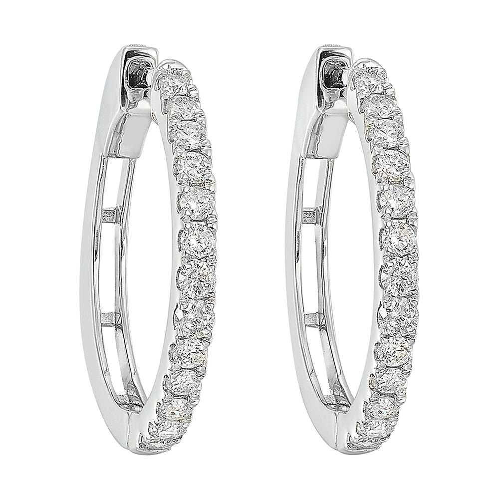 14Kt White Gold Diamond 1/2Ctw Earring