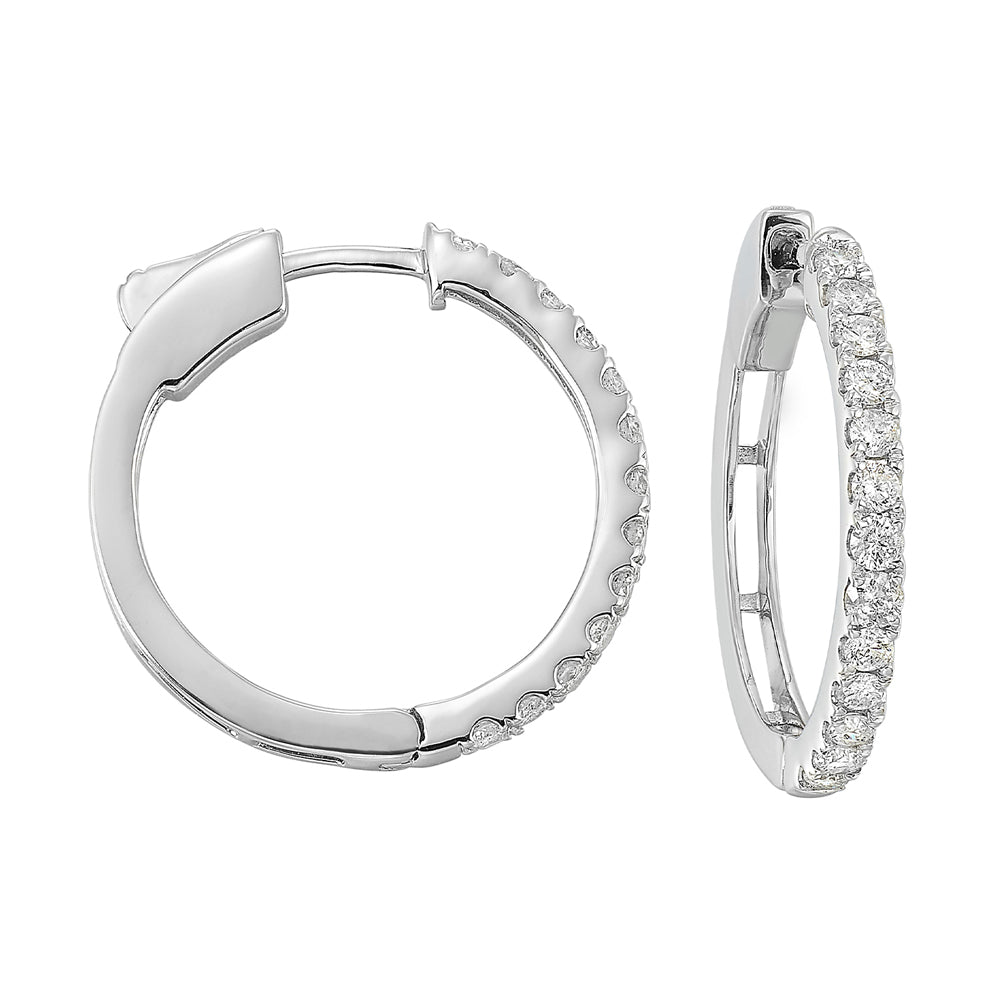 14Kt White Gold Diamond 1/2Ctw Earring