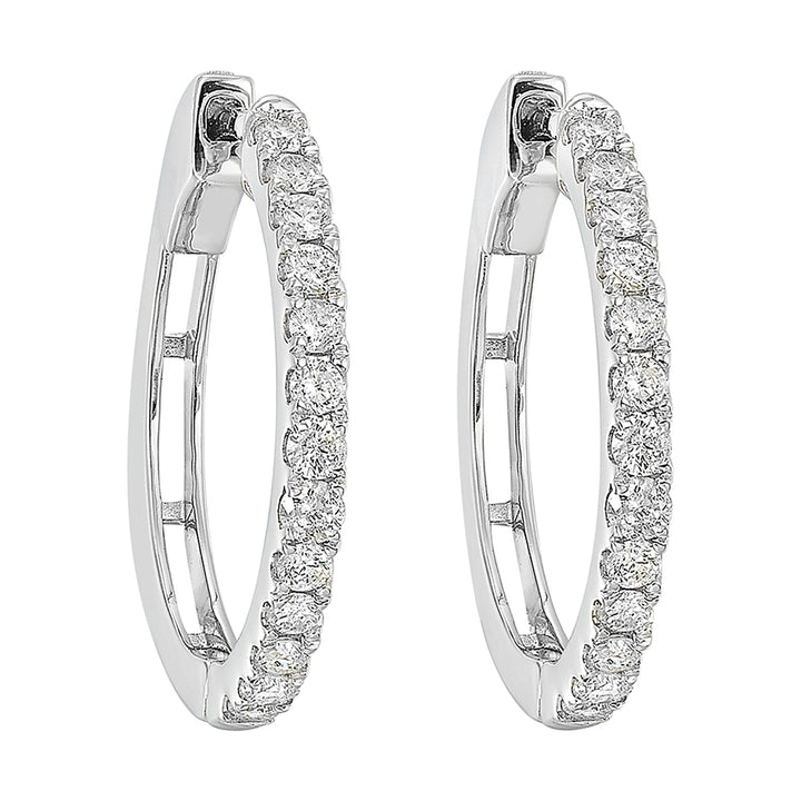 14Kt White Gold Diamond 1/2Ctw Earring