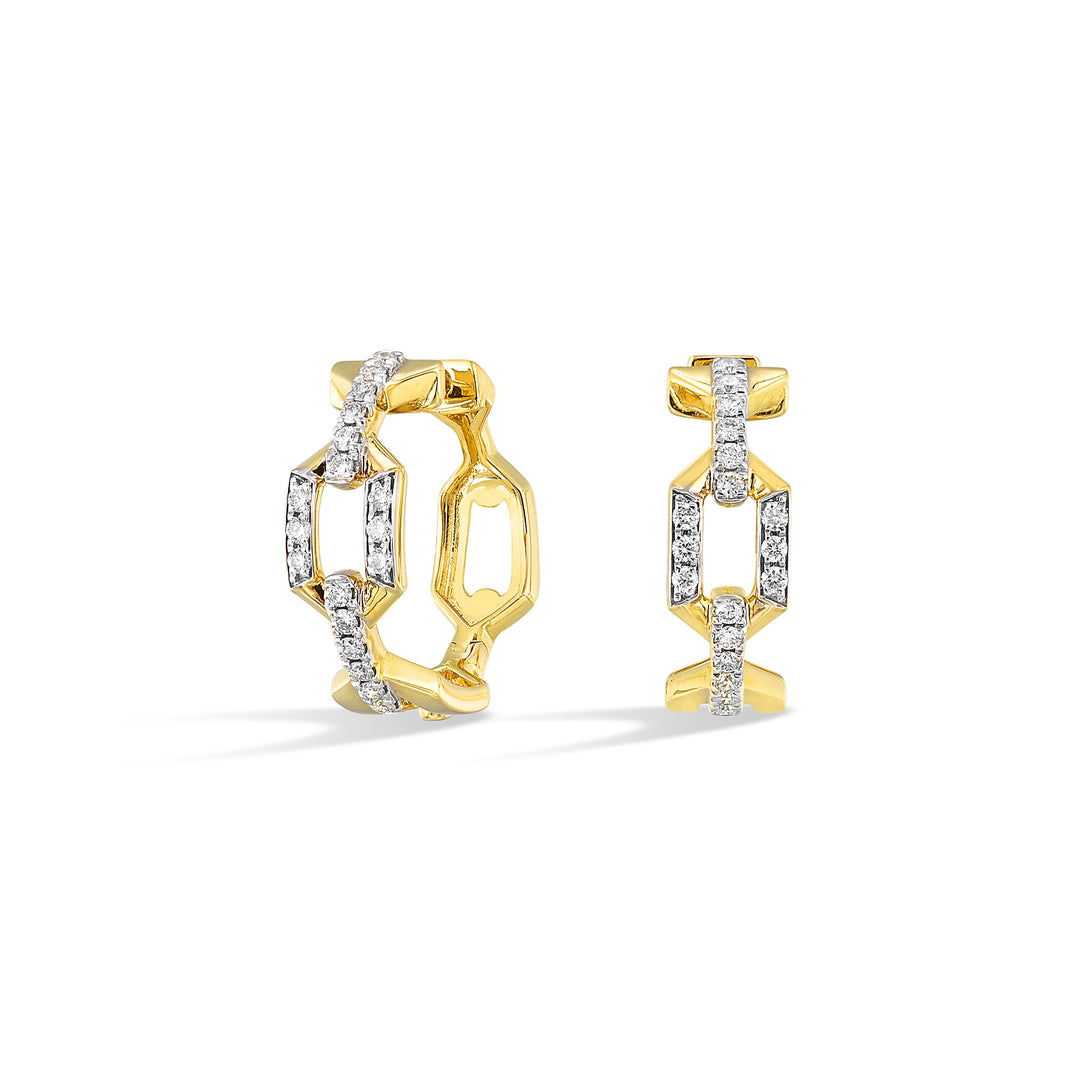 14Kt Yellow Gold Diamond 1/3Ctw Earring