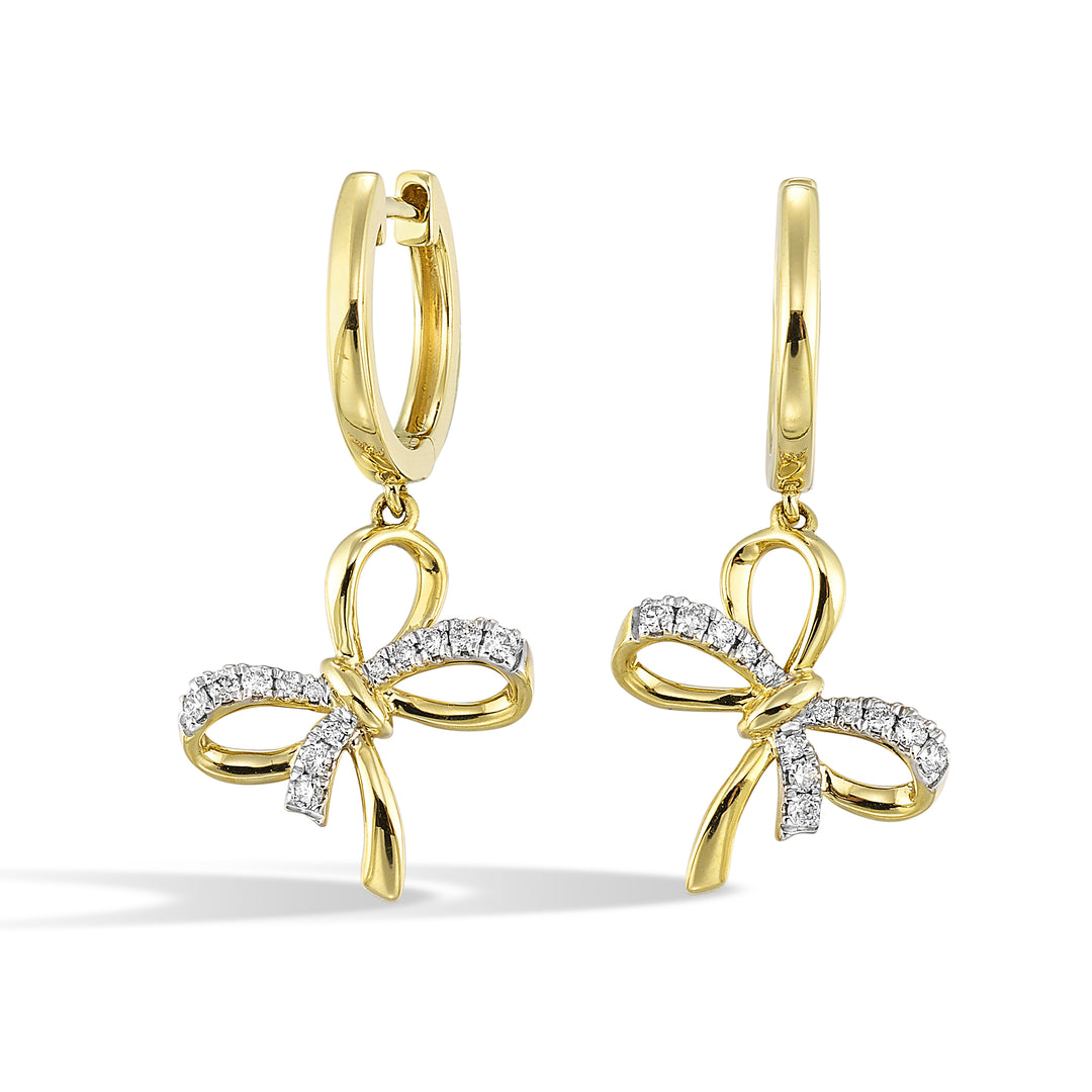 14Kt Yellow Gold Diamond 1/7Ctw Earring
