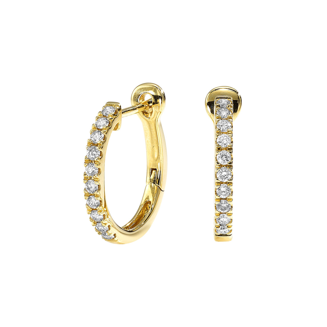 14Kt Yellow Gold Diamond 1/5Ctw Earring