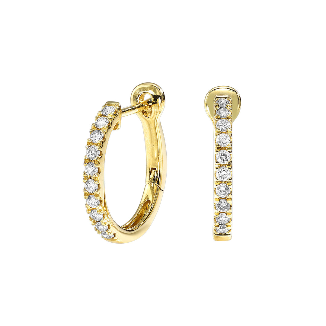 14Kt Yellow Gold Diamond 1/5Ctw Earring