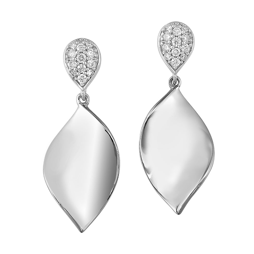 10Kt White Gold Diamond 1/5Ctw Earring