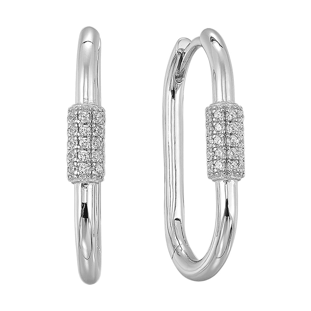 Silver White Earring