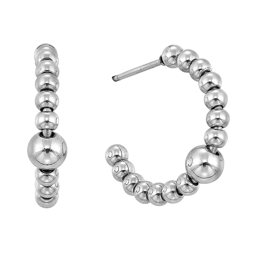 Steel White Earring