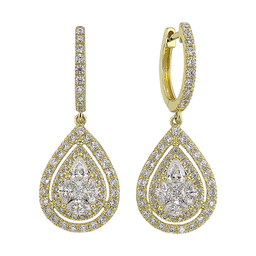 14Kt Yellow Gold Diamond 1 1/4Ctw Earring