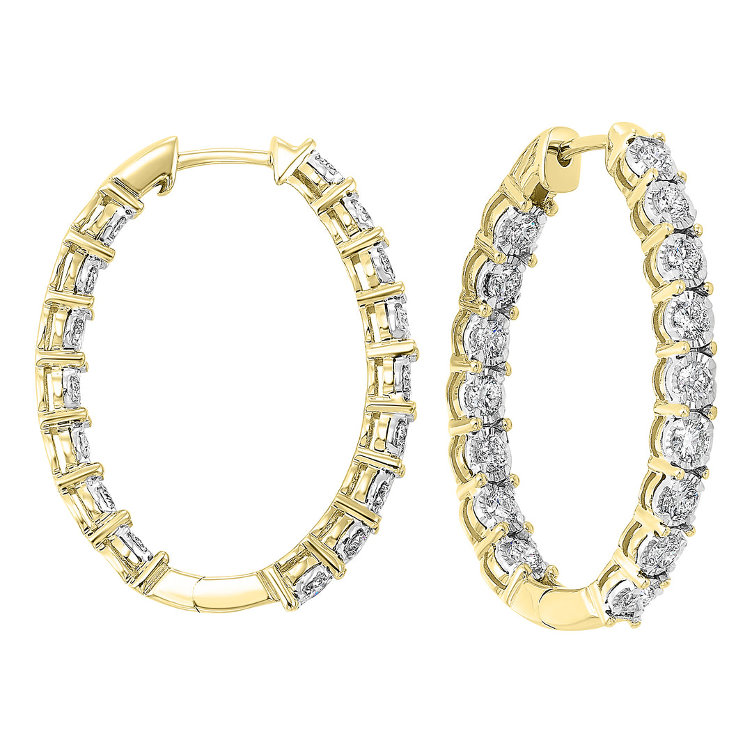14Kt Yellow Gold Diamond 2Ctw Earring