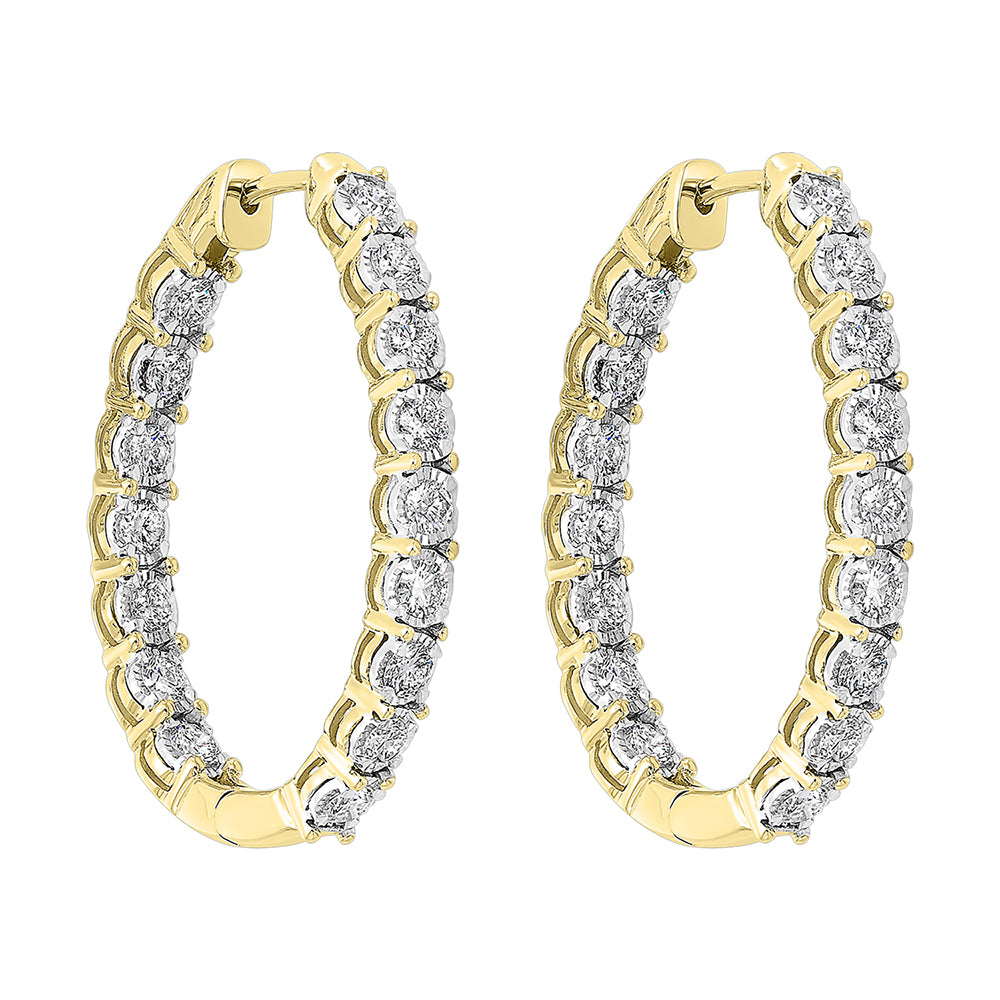 14Kt Yellow Gold Diamond 2Ctw Earring