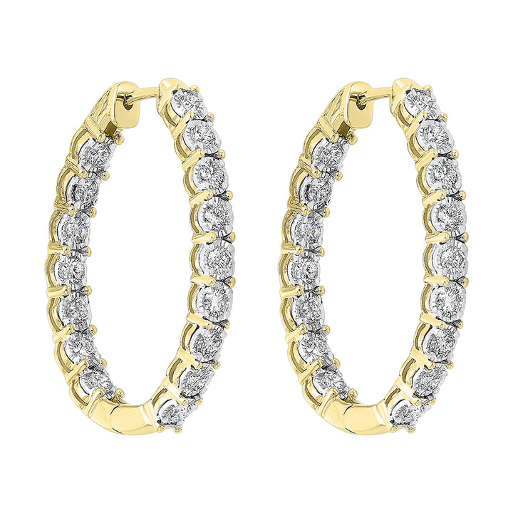 14Kt Yellow Gold Diamond 2Ctw Earring