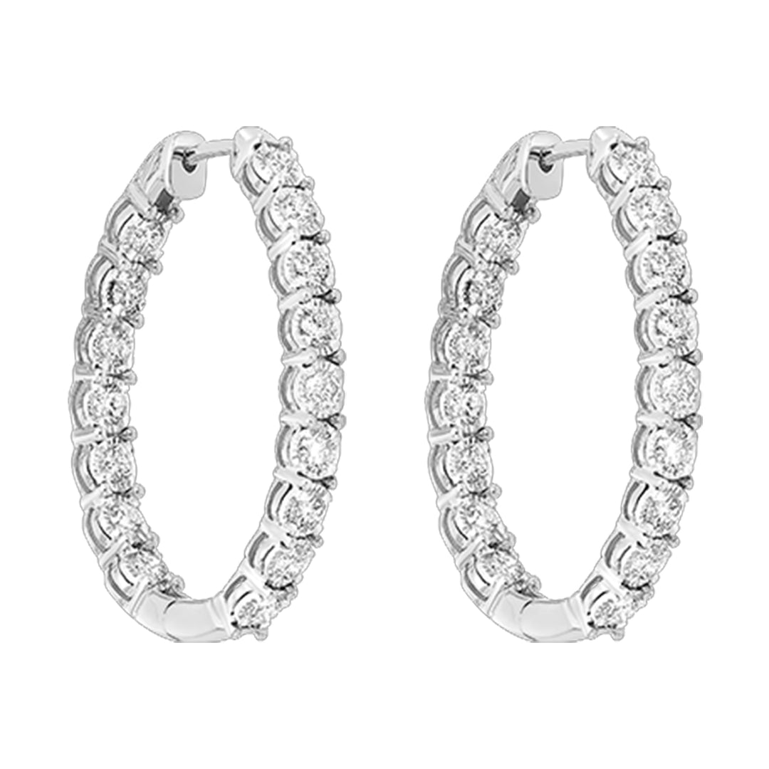 14Kt White Gold Diamond 1/2Ctw Earring