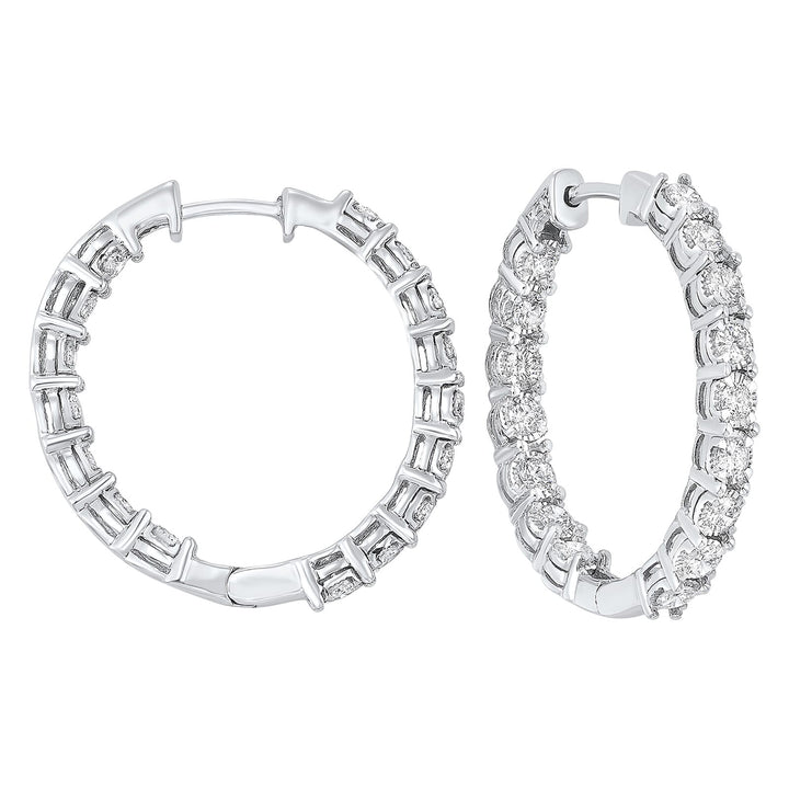 14Kt White Gold Diamond 1 7/8Ctw Earring