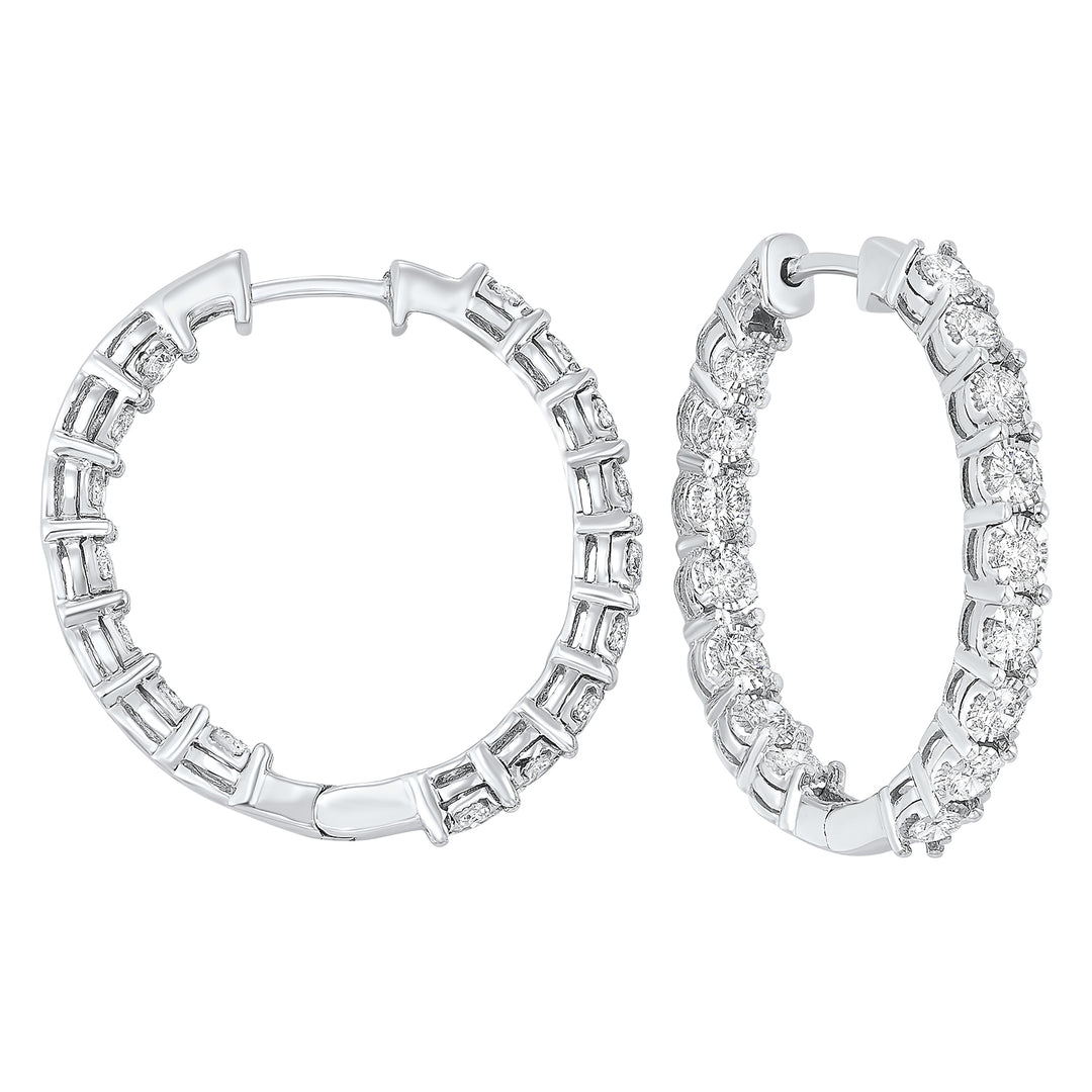 14Kt White Gold Diamond 1 7/8Ctw Earring