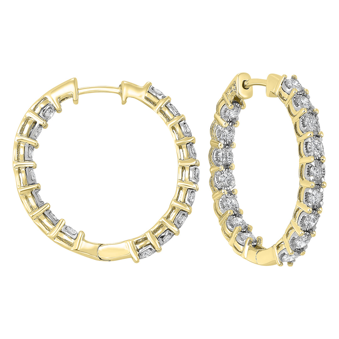 14Kt Yellow Gold Diamond 1 7/8Ctw Earring