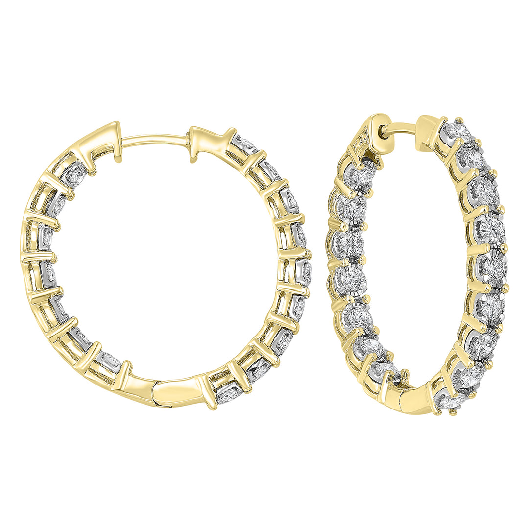 14Kt Yellow Gold Diamond 1 7/8Ctw Earring