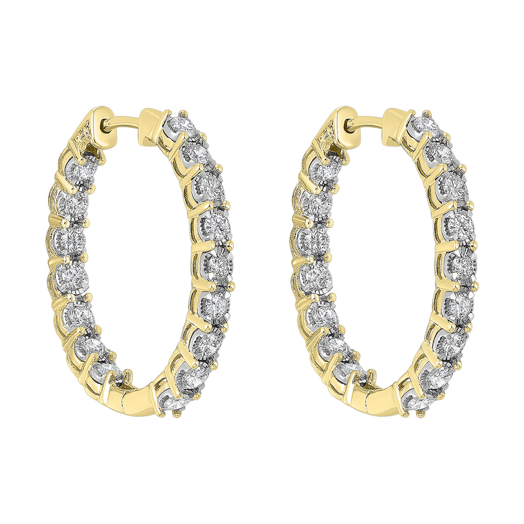 14Kt Yellow Gold Diamond 1 7/8Ctw Earring