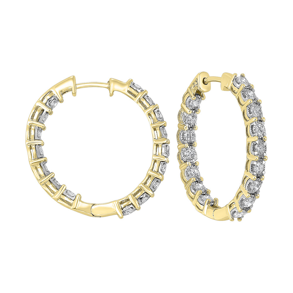 14Kt Yellow Gold Diamond 1 7/8Ctw Earring